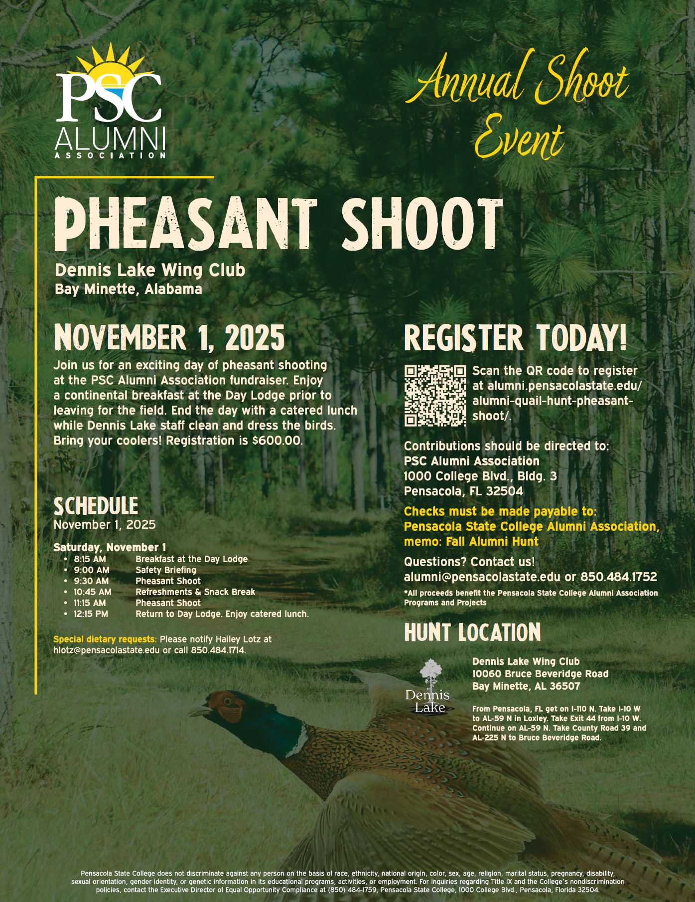 decorative image of Shoot , Alumni Quail Hunt & Pheasant Shoot 2025-05-09 08:37:25