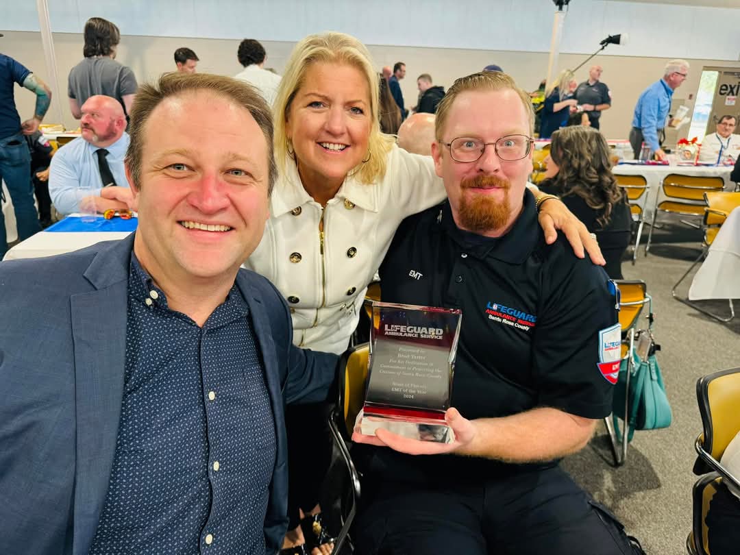 decorative image of Brad-Tarter-Mike-Johnston-Sally-Bergosh-Exec-Dir-Health-and-Hope , PSC Alum Bradley Tarter named EMT of the Year by the Florida Department of Health 2025-05-05 09:38:38